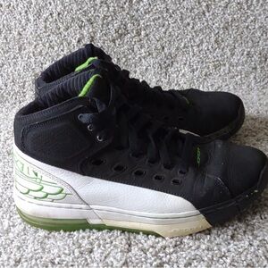 Nike Jordan Ol School Black White Green Insignia High Top Sneakers Mens 7.5 EUC